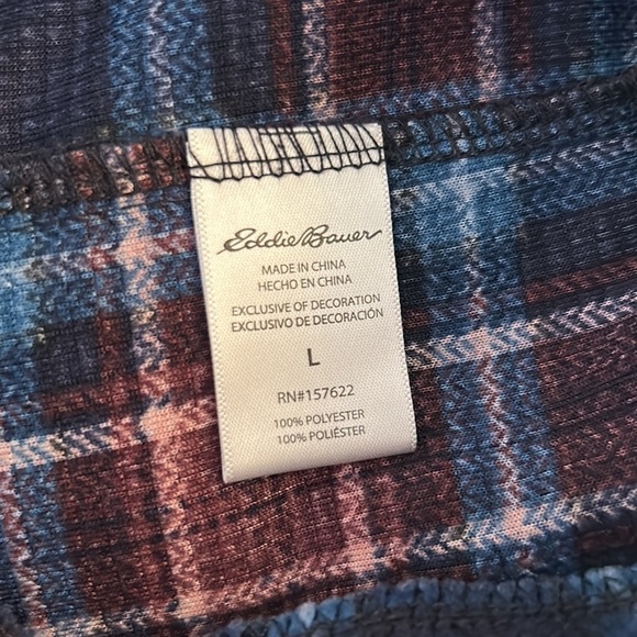 Eddie Bauer Plaid Super Soft Sleepwear with Pockets Shorts Size Large - Picture 6 of 6